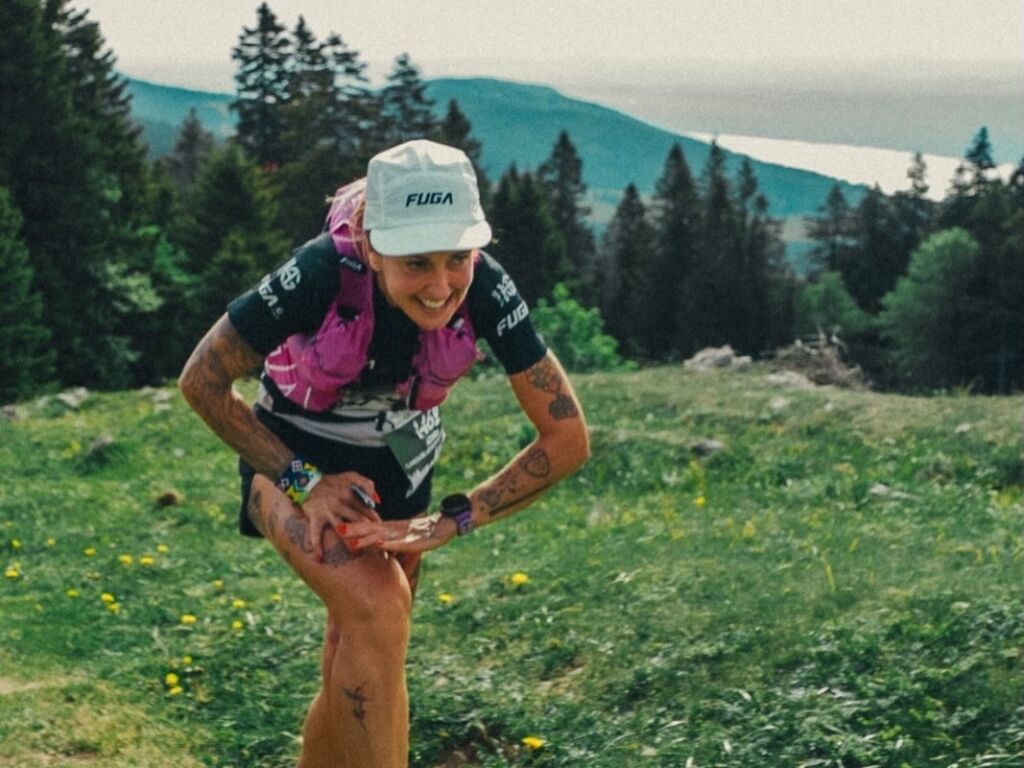 Azara García dándolo todo en Swiss Canyon Trail 2026