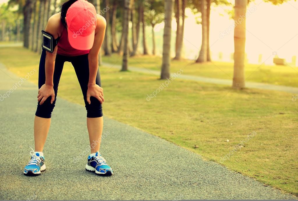 Corredora cansada. Creatina y trail running