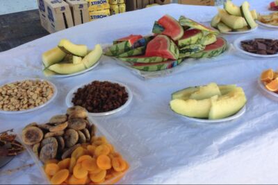 fruta avituallamiento trail