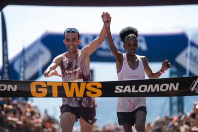Caroline Kimutai y Elhousine Elazzaoui en ledro sky trentino 2026